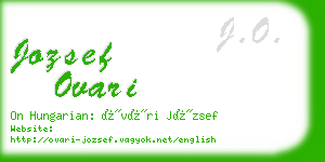 jozsef ovari business card